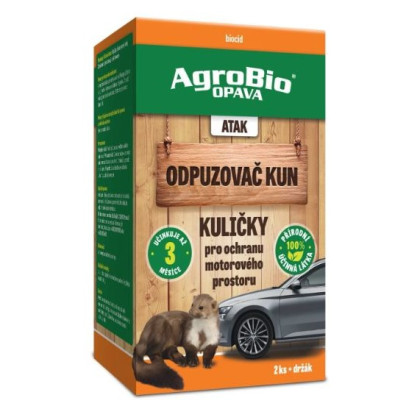 ATAK - Odpudzovač kún guličky - AgroBio - ochrana proti škodcom - 2ks