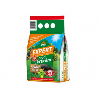 Trávnikové hnojivo proti krtkom - Expert - hnojivo na trávniky - 2,5 kg