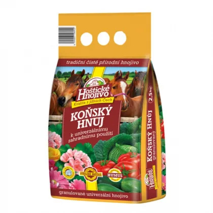 Hoštický hnoj konský - pevné hnojivo - 2,5 kg