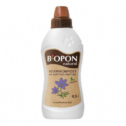 Vermikompost na kvitnúce rastliny - BoPon - predaj hnojív - 500 ml