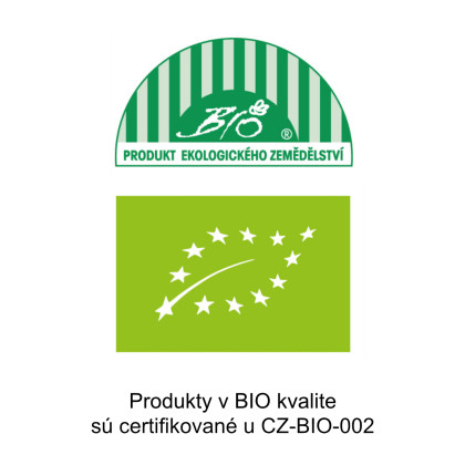 Produkty v bio kvalite sú certifikované u CZ-BIO 002.